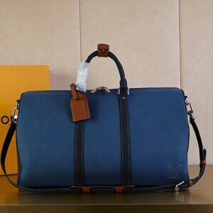 Louis Vuitton Keepall Bandoulière 50 Taurillon Blue
